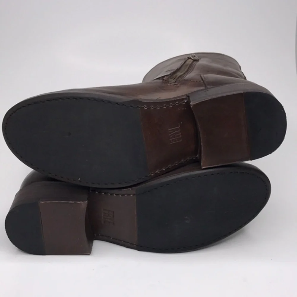 FRYE Vicky Engineer Chocolate Boots sz 7B - Picture 8 of 9